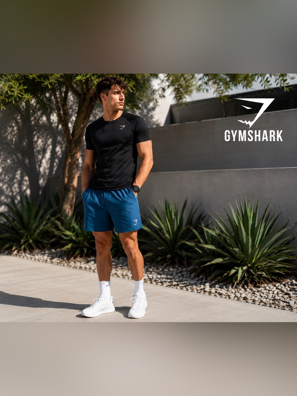 Gymshark Men’s Medium 5” Training Shorts Blue Lightweight Athletic Running Gym